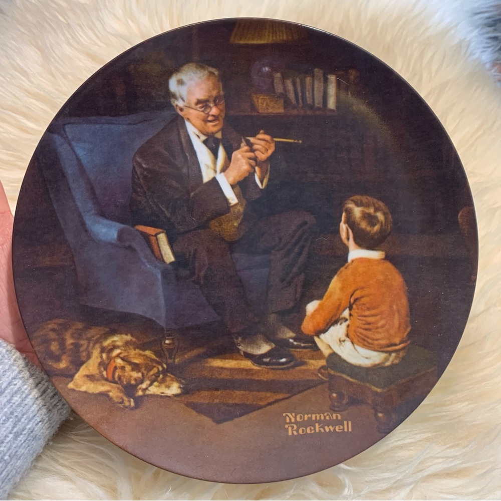 The Tycoon grandfather collectable plate. Norman Rockwell